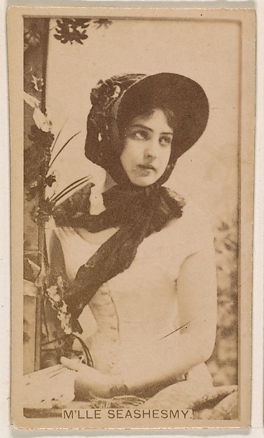 Kinney Brothers Tobacco Company, M'lle Seashesmy, from the Actresses series (N245) issued by Kinney Brothers to promote Sweet Caporal Cigarettes