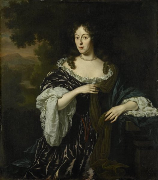 Michiel van Musscher, Portrait of Maria Schaep, Wife of Hendrick Bicker