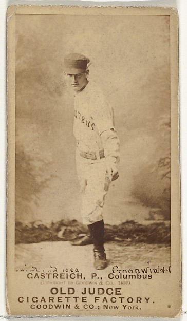 Goodwin & Company, Henry Carl "Hank" Gastright, Pitcher, Cleveland, from the Old Judge series (N172) for Old Judge Cigarettes