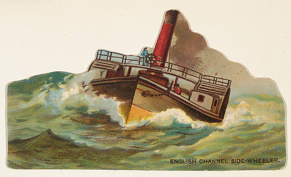 W. Duke, Sons & Co., English Channel Side-Wheeler, from the Types of Vessels series (N139) issued by Duke Sons & Co. to promote Honest Long Cut Tobacco
