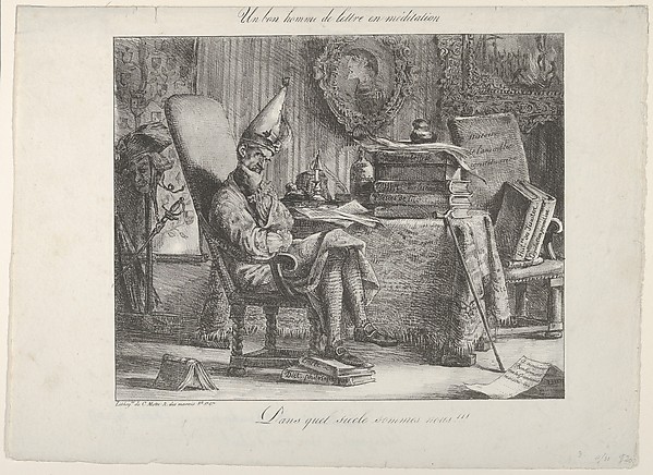 Anonymous, A Literary Fellow Meditating