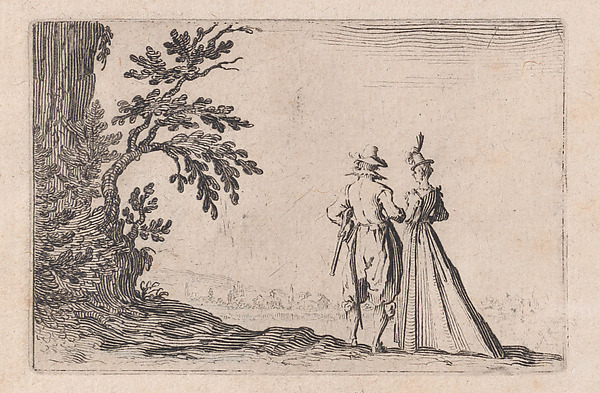 Jacques Callot, La Promenade (The Walk), from "Les Caprices" Series B, The Nancy Set