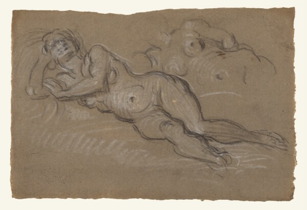 Domenico Tintoretto, Two Studies of a Reclining Female Nude