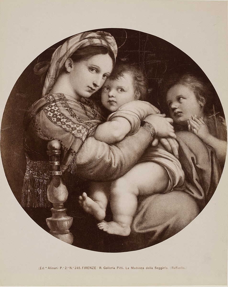 Fratelli Alinari, Raffaello Sanzio: Madonna della Sedia, Galleria Palatina, Palazzo Pitti, Florenz