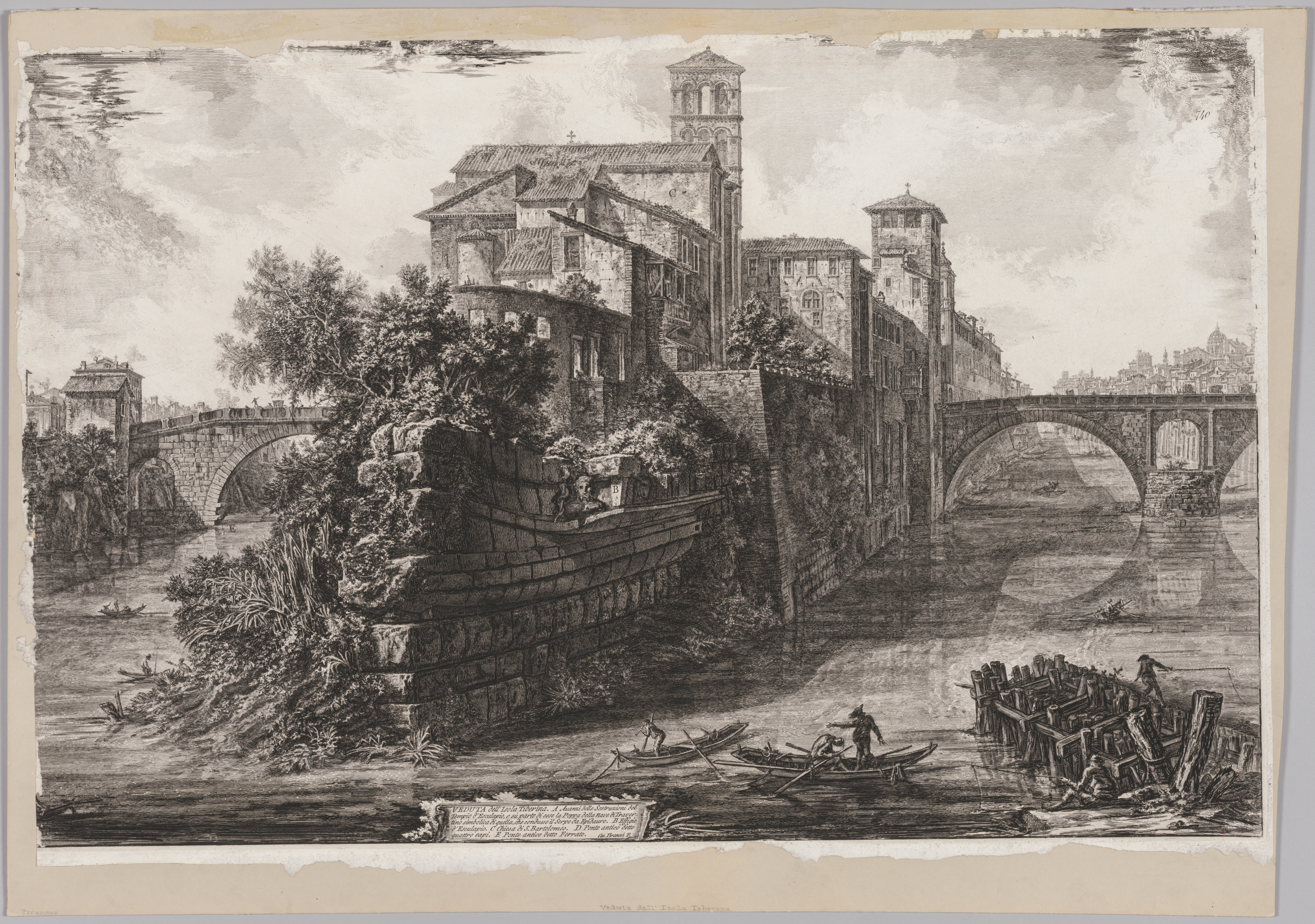 Giovanni Battista Piranesi, Views of Rome:  The The Isola Tiberina