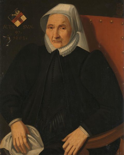 anonymous, Portrait of an Elderly Lady of the Haling Family