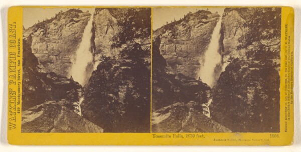 Carleton Watkins, Yosemite Falls, 2630 feet, Yosemite Valley, Mariposa Co.