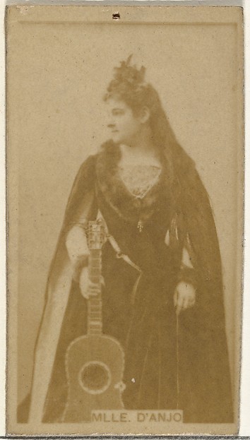 W. Duke, Sons & Co., Mlle. D'anjo, from the Actors and Actresses series (N145-8) issued by Duke Sons & Co. to promote Duke Cigarettes