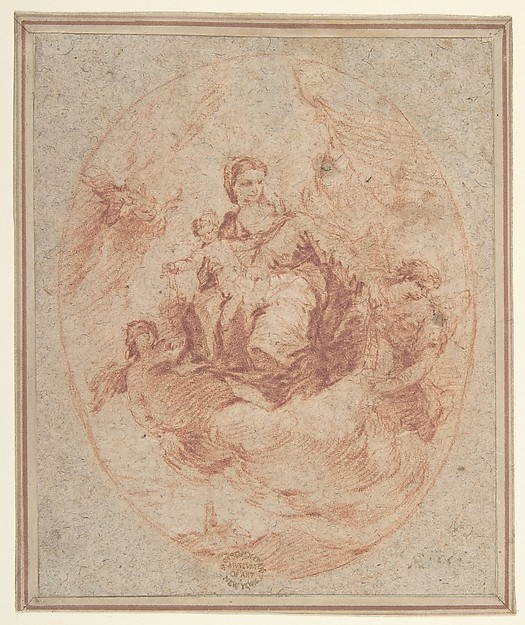 Francesco Guardi, The Virgin and Child Holding Scapulars