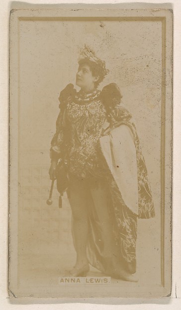 Kinney Brothers Tobacco Company, Anna Lewis, from the Actresses series (N245) issued by Kinney Brothers to promote Sweet Caporal Cigarettes