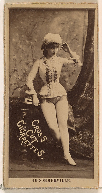 W. Duke, Sons & Co., Card Number 40, Sommerville, from the Actors and Actresses series (N145-2) issued by Duke Sons & Co. to promote Cross Cut Cigarettes