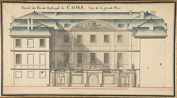 Anonymous, French, 18th century, Elevation for the Episcopal Palace at Cahors, France