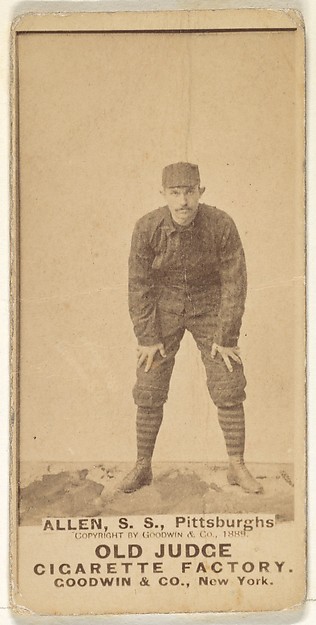 Goodwin & Company, Allen, Shortstop, Pittsburgh, from the Old Judge series (N172) for Old Judge Cigarettes