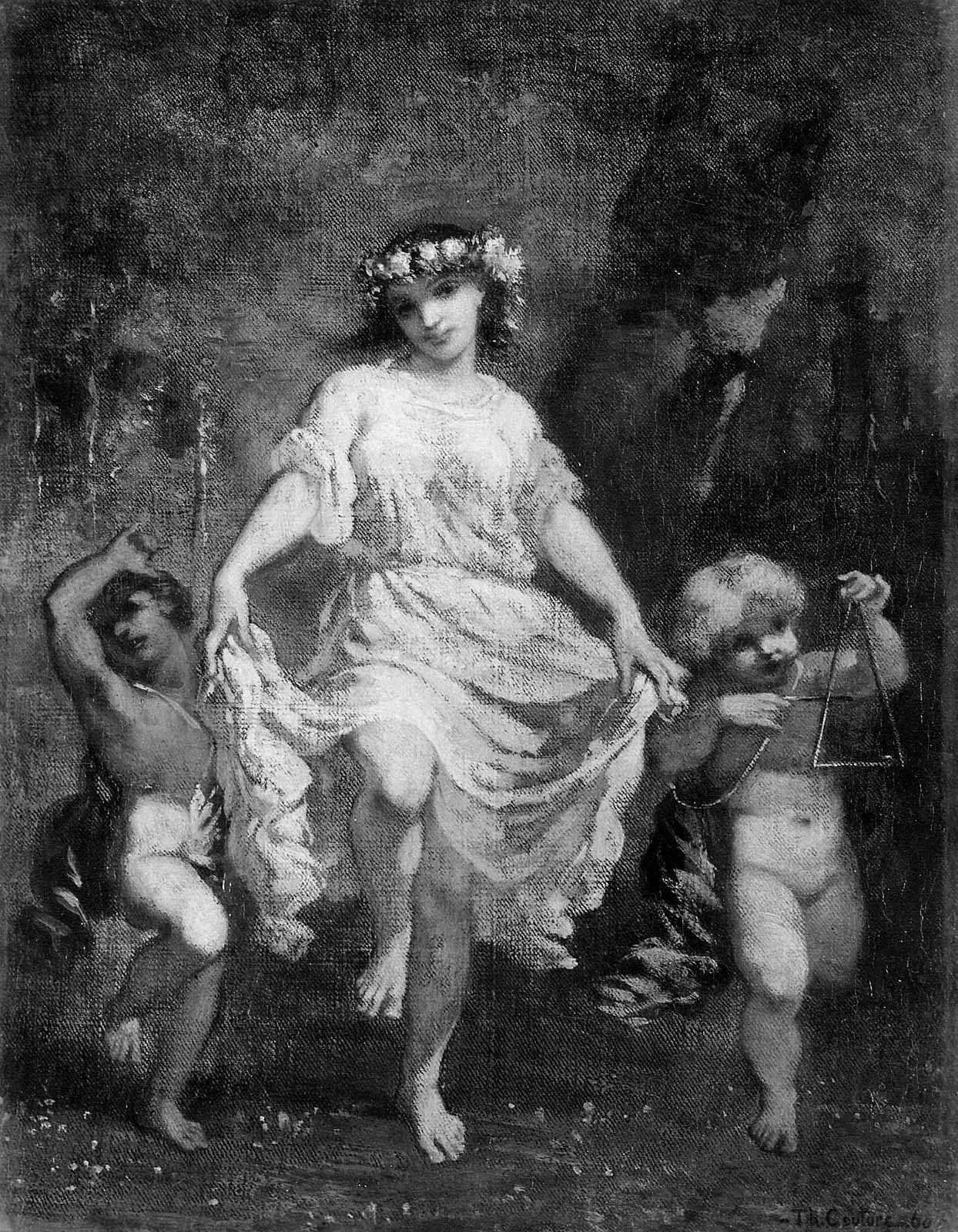 Thomas Couture, Nymph and Cupids