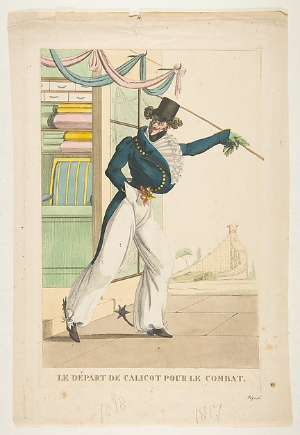 Anonymous, French, 19th century, Le Départ de Calicot Pour le Combat
