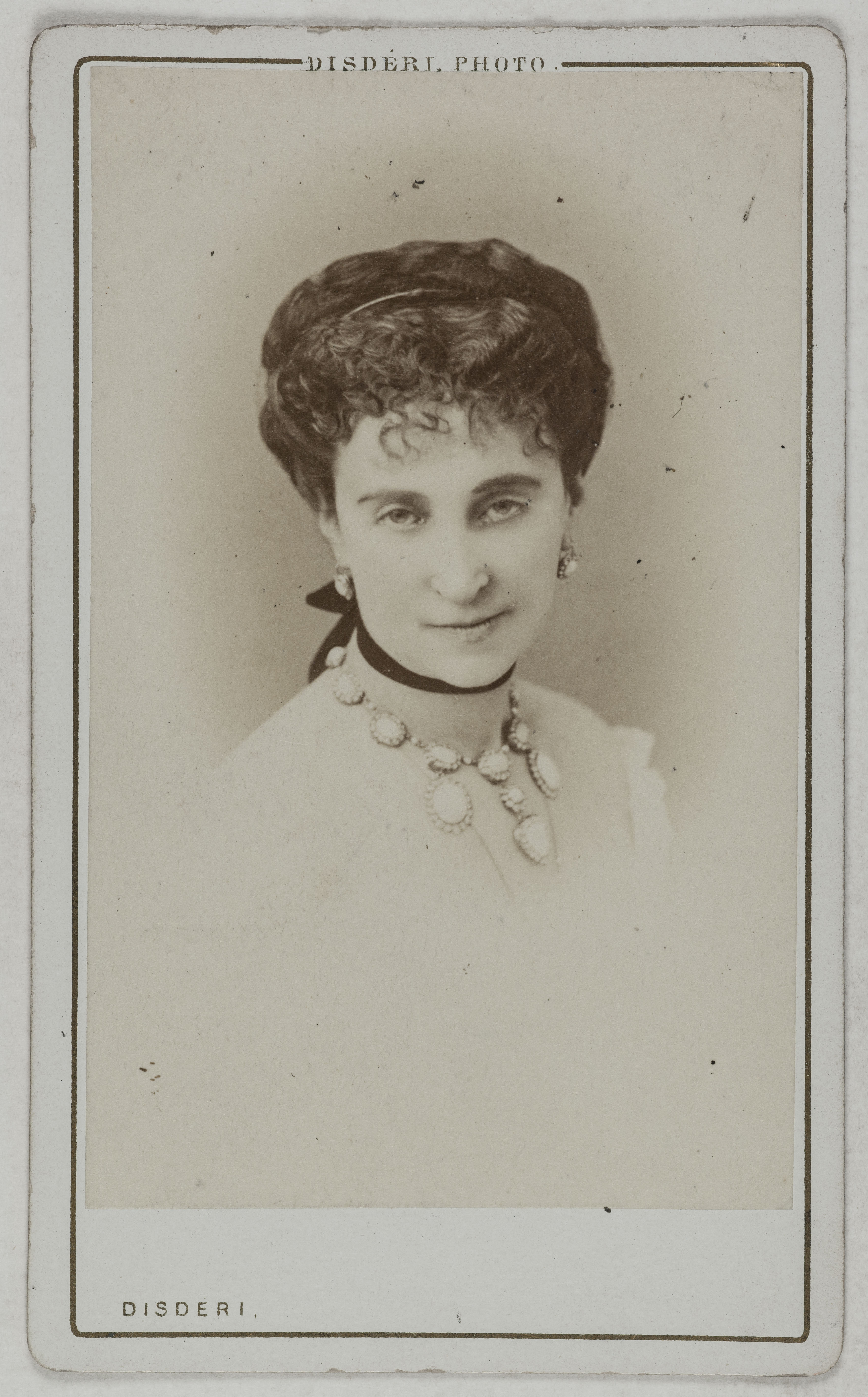 André-Adolphe-Eugène Disdéri, Portrait de Doche Eugénie, (née Marie-Charlotte-Eugénie de Plunkett, dite), (1821-1900), (actrice)