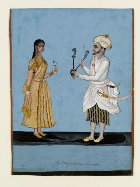 Unknown, A Muslim warrior and his wife