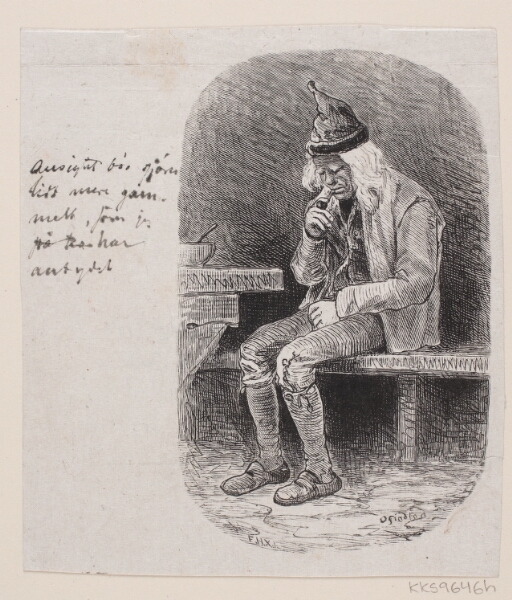 F. Hendriksen, Illustration til "Den syvende far i huset"