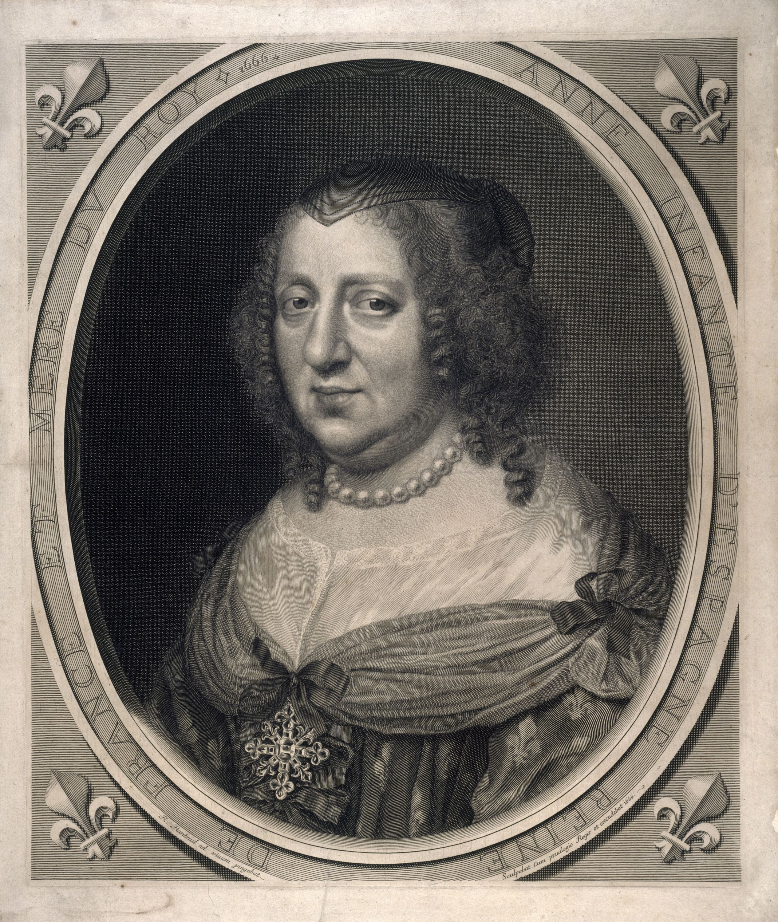 Robert Nanteuil, Portrait d'Anne d'Autriche.