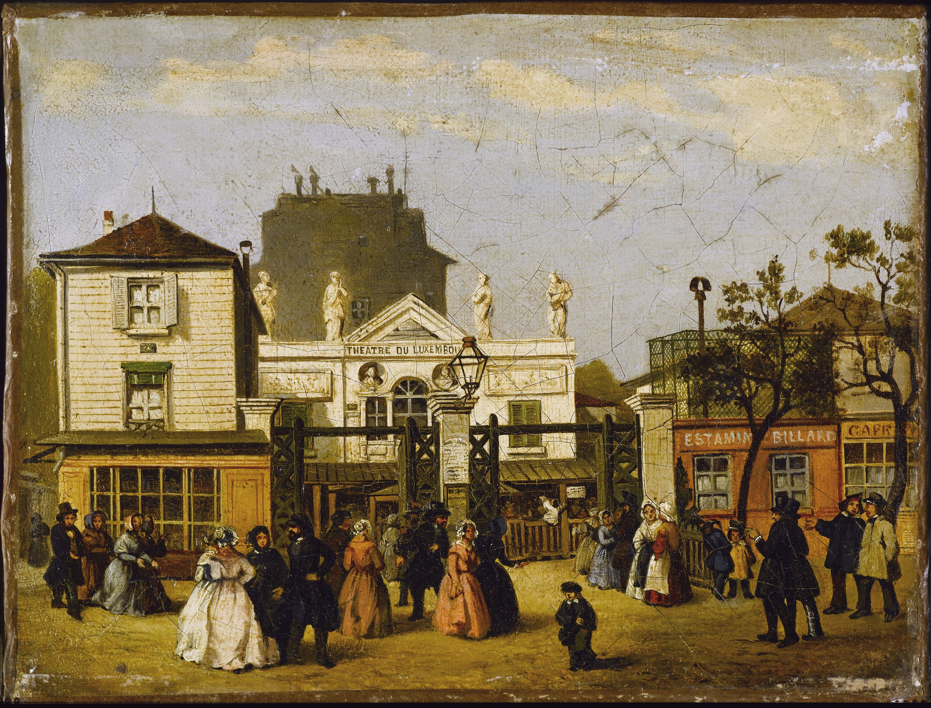 Anonyme, Le théâtre du Luxembourg, dit Bobino, rue de Fleurus, vers 1845.