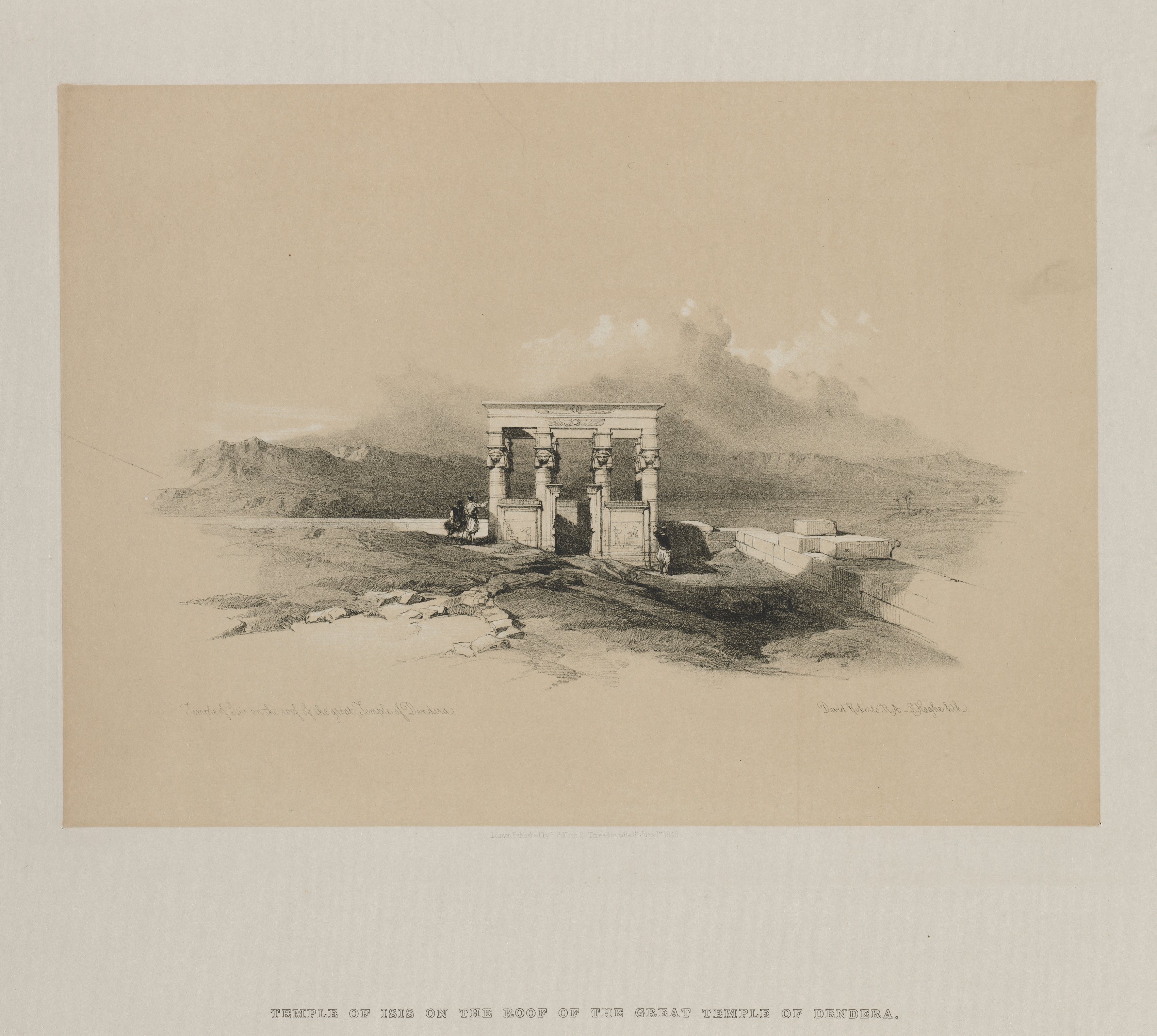 Louis Haghe, Egypt and Nubia, Volume II: Temple of Isis on the Roof of the Great Temple of Dendera