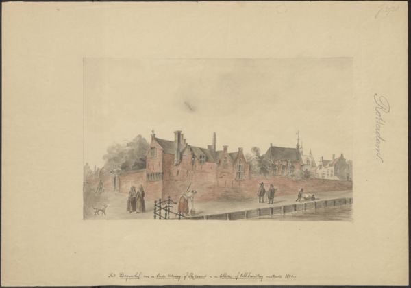 Unknown artist, View of the Bagijnhof, Rotterdam