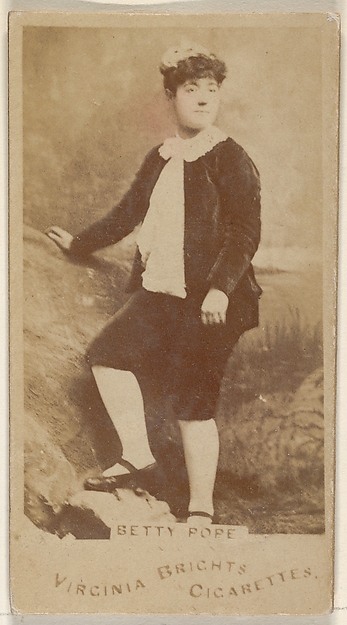 Allen & Ginter, Betty Pope, from the Actors and Actresses series (N45, Type 1) for Virginia Brights Cigarettes
