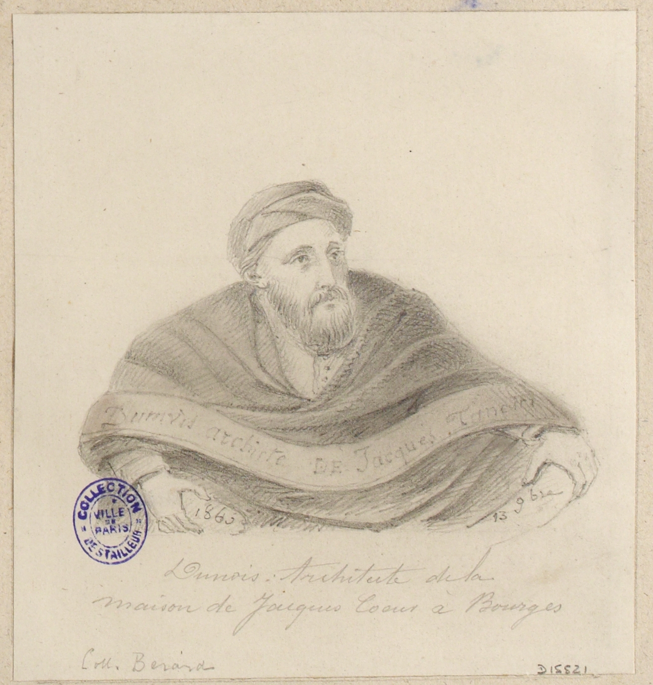Anonyme, Portrait de Dunois, architecte de la maison de Jacques Coeur à Bourges