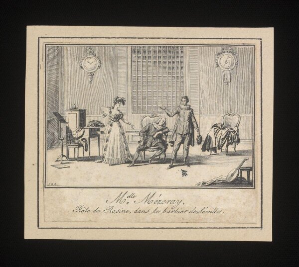 unknown, Mlle Mézeray, rôle de Rosine, dans le barbier de Séville