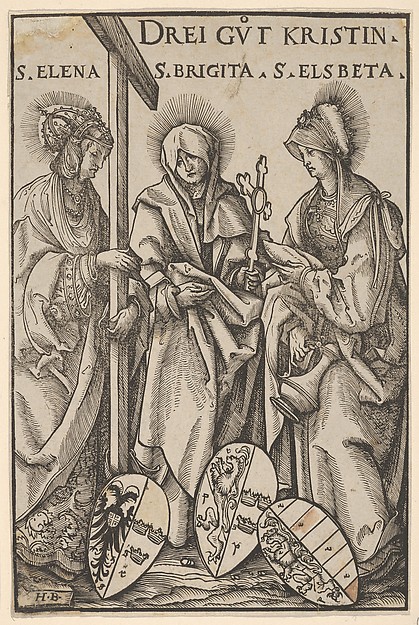 Hans Burgkmair, The Three Christian Heroines (Drei Gut Kristin), from "Heroes and Heroines"