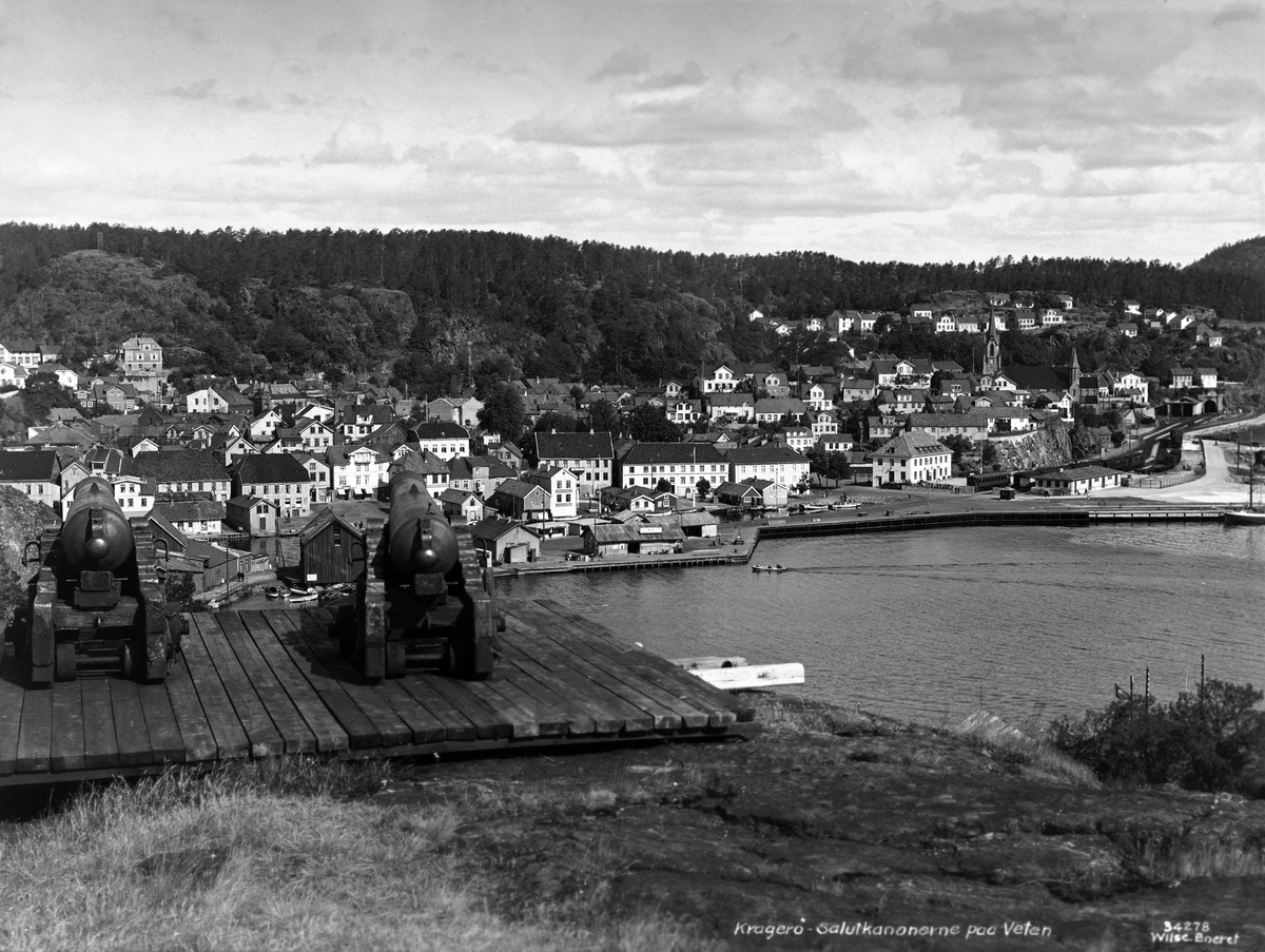 Anders Beer Wilse, Prot: Sørlandet - Kragerø, salutkanonerne paa Veten