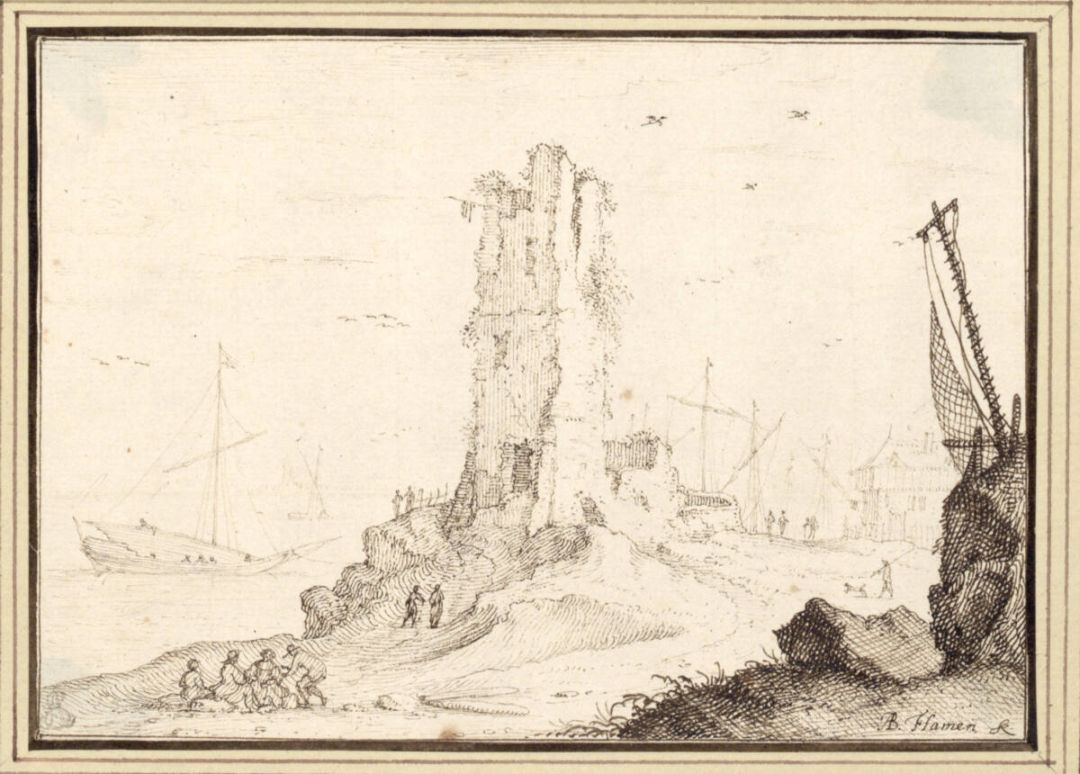 AlbertFlamen, Turmruine an der Küste (II-32)