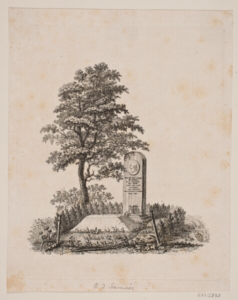 Gerhard Ludvig Lahde, Ole Johan Samsøes Gravminde