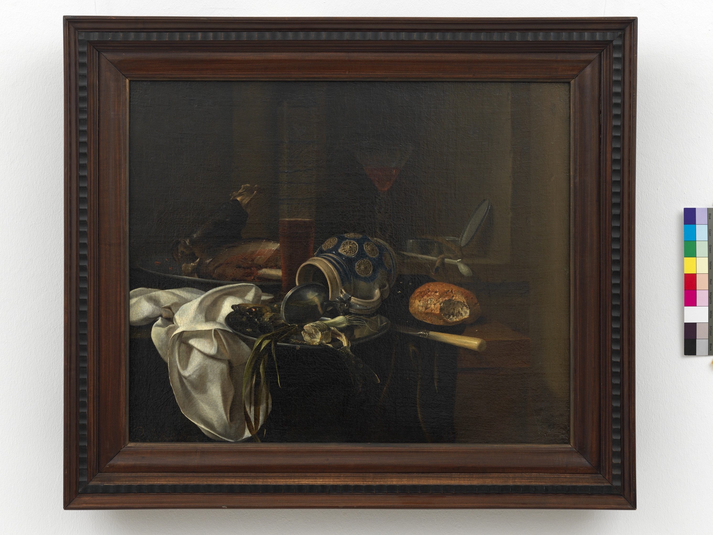 Cornelis van Lelienbergh, Stillleben von rheinischem Steinzeug, 1659