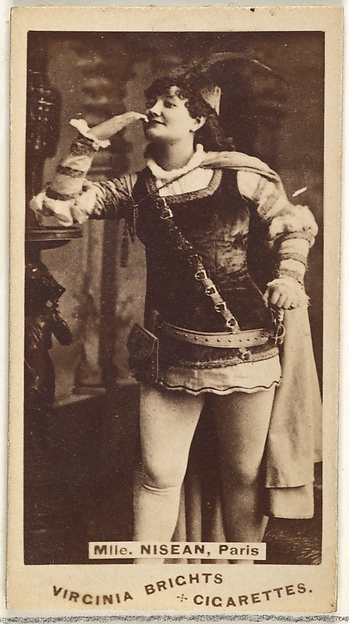 Allen & Ginter, Mlle. Nisean, Paris, from the Actors and Actresses series (N45, Type 1) for Virginia Brights Cigarettes