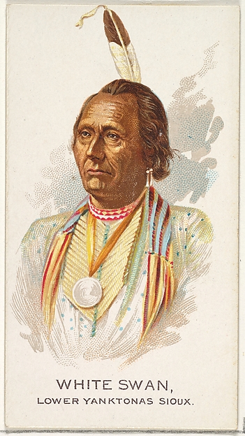 Allen & Ginter, White Swan, Lower Yanktonas Sioux, from the American Indian Chiefs series (N2) for Allen & Ginter Cigarettes Brands