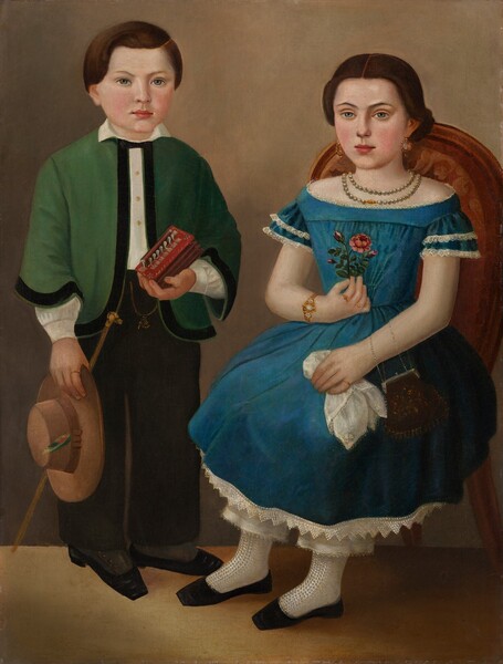 American 19th Century, Boy and Girl