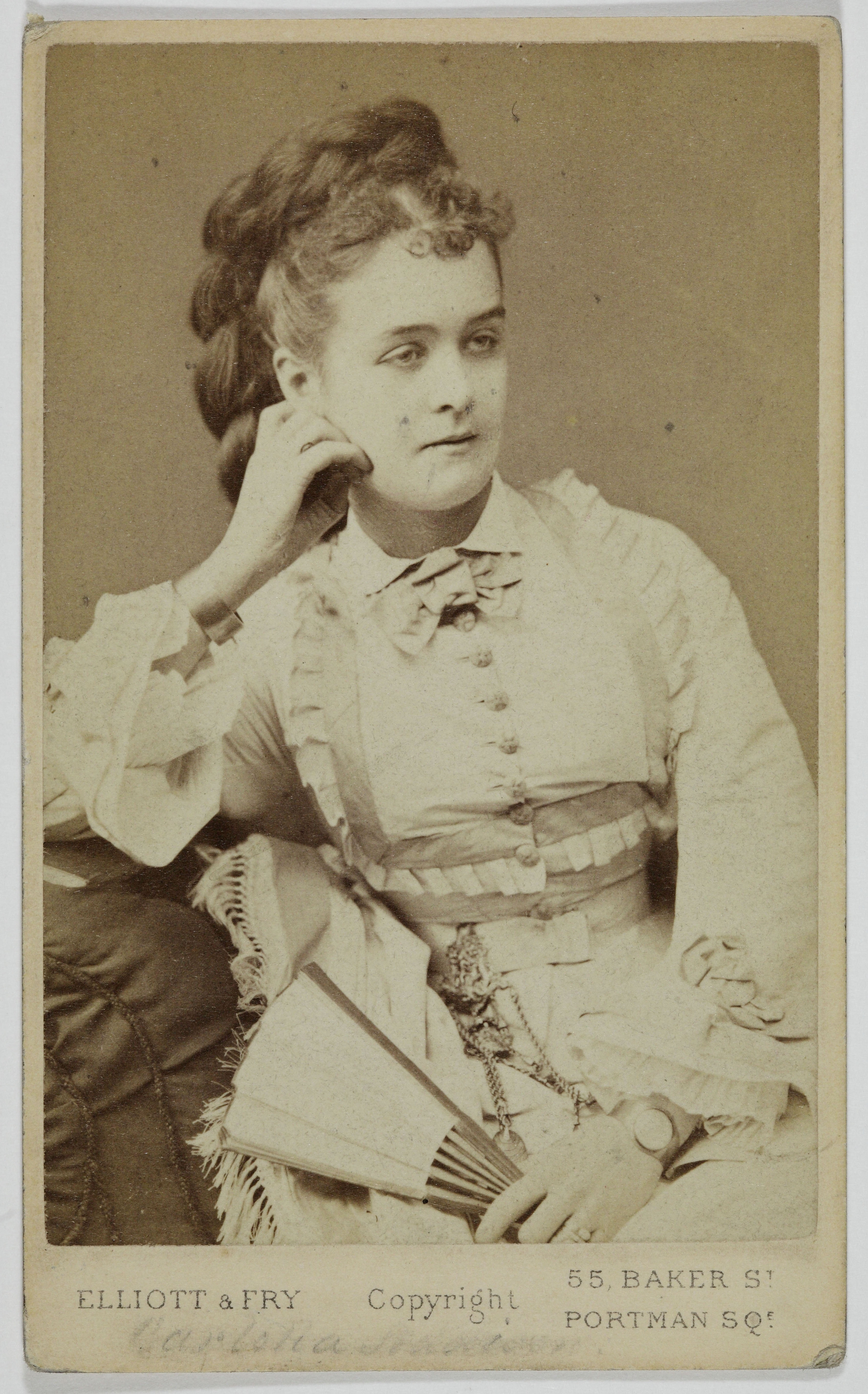 Elliott & Fry, Portrait d'Addison, Carlotta, (actrice italienne)