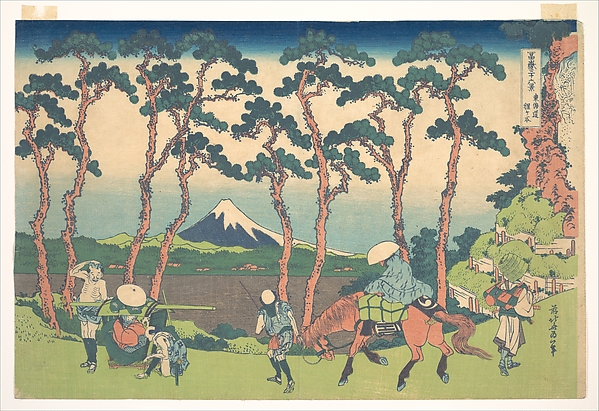 Katsushika Hokusai, Hodogaya on the Tōkaidō (Tōkaidō Hodogaya), from the series Thirty-six Views of Mount Fuji (Fugaku sanjūrokkei)