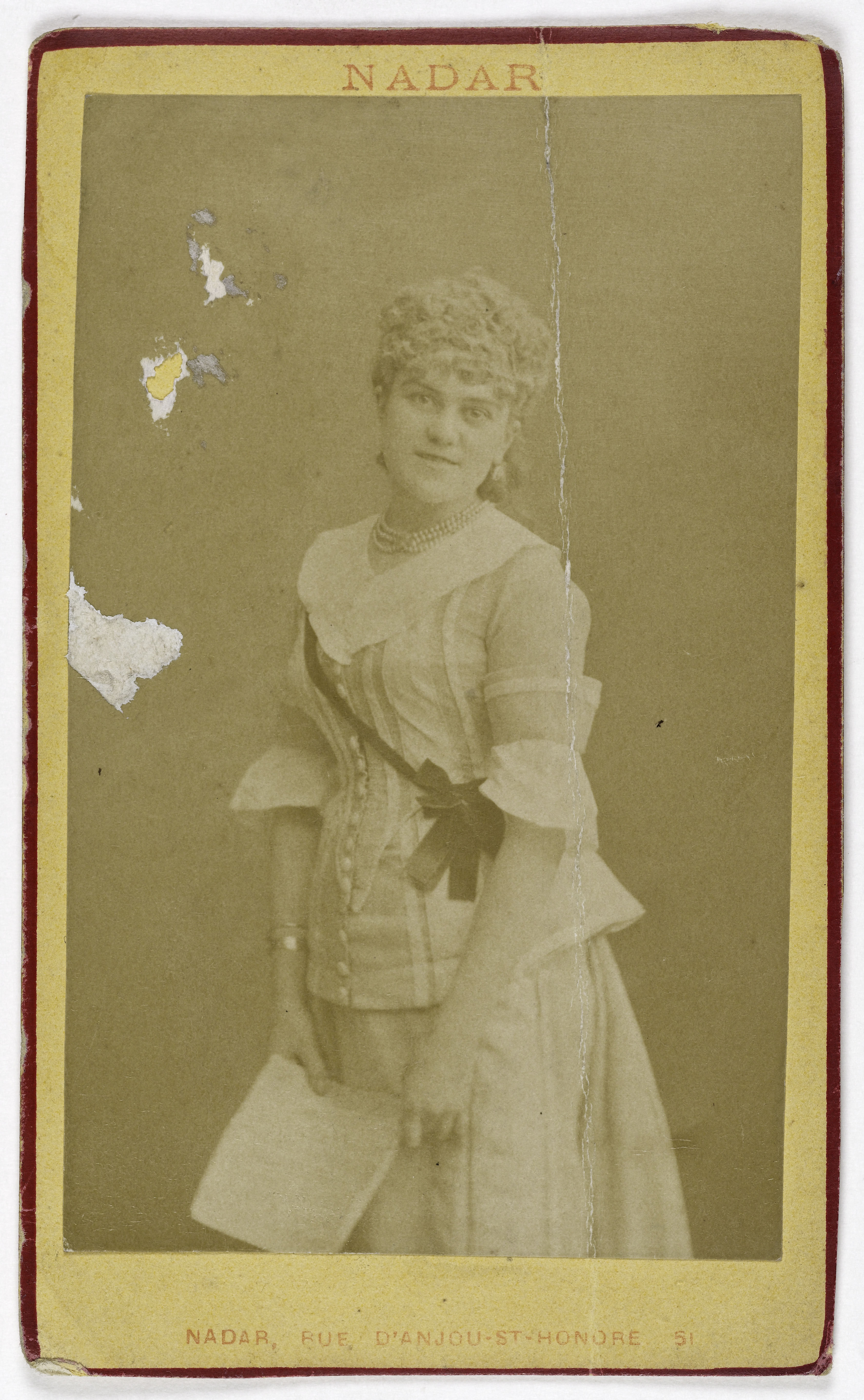 Atelier Nadar, Portrait d'Elise (actrice aux théâtre de la Gaîté et de la Renaissance)