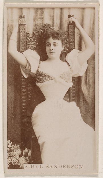 Kinney Brothers Tobacco Company, Sibyl Anderson, from the Actresses series (N245) issued by Kinney Brothers to promote Sweet Caporal Cigarettes
