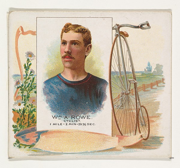 Allen & Ginter, William A. Rowe, Cyclist, from World's Champions, Second Series (N43) for Allen & Ginter Cigarettes