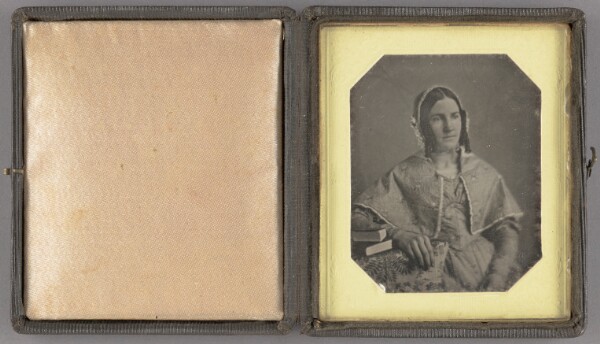 Unknown, [Portrait of a Seated Woman in Bonnet]