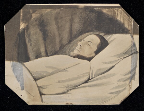 Unknown, [Man lying in bed, eyes closed]