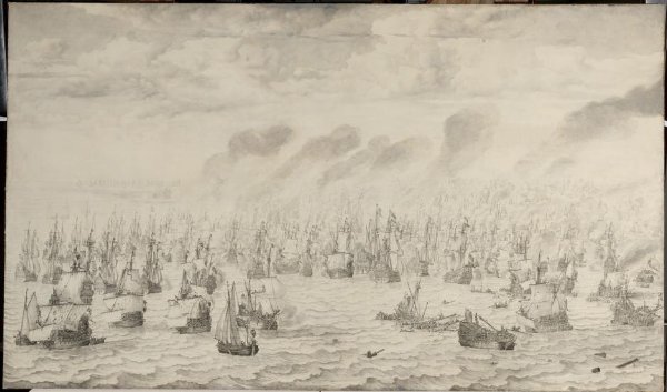Willem van de Velde (I), De zeeslag bij Terheide