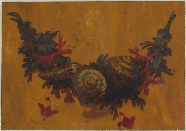 Anonymous, French, 18th century, Design for Garland with Shells