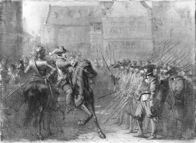 Johannes Hinderikus Egenberger, Anno 1618. De afdanking der waardgelders door Maurits