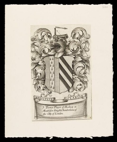 Unknown, Sr Thomas Player of Hackney in Middlesex Knight, Chamberlaine of the Citty of London