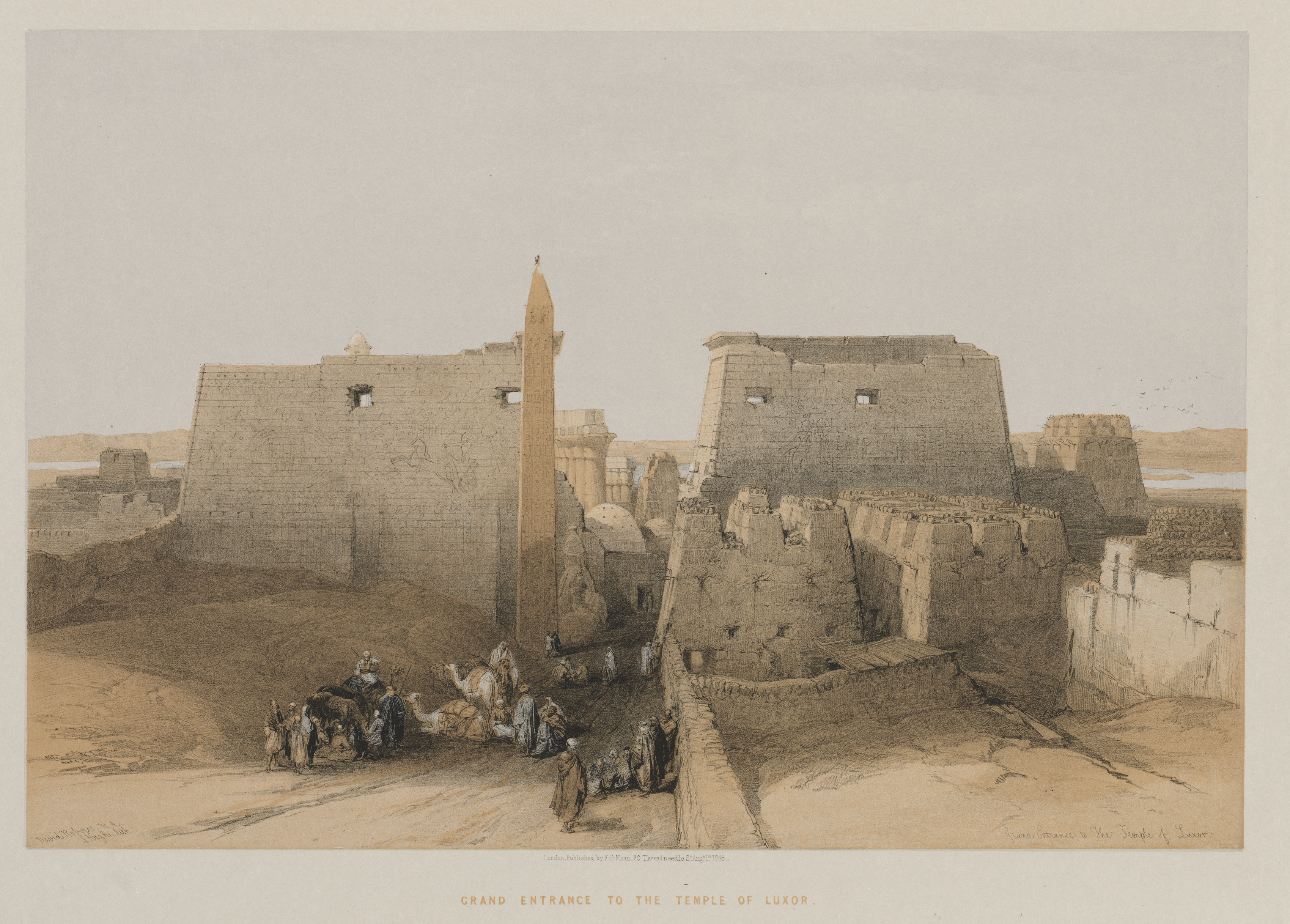 Louis Haghe, Egypt and Nubia, Volume II: Grand Entrance to the Temple of Luxor