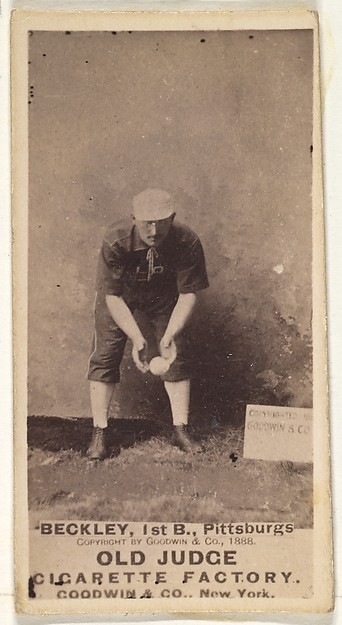 Goodwin & Company, Jacob Peter "Eagle Eye" Beckley, 1st Base, Pittsburgh, from the Old Judge series (N172) for Old Judge Cigarettes
